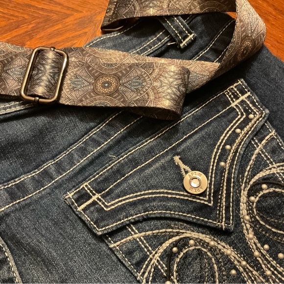 Stylish Boho & Blingy Removable Adjustable Strap “Made By Me”Crossbody Jean Bag! - Picture 10 of 16